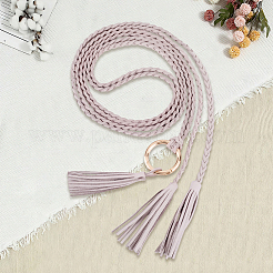 Handmade Imitation Leather Braided Rope Tie Belts&nbsp;AJEW-WH20006-398D