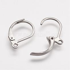 Tarnish Resistant 316 Surgical Stainless Steel Leverback Earring Findings&nbsp;STAS-P113-01