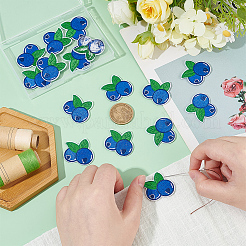 24Pcs Blueberry Computerized Embroidery Cloth Iron On/Sew On Patches&nbsp;PATC-BC0001-24