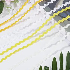 4 Strands 4 Colors Polyester Wave Bending Fringe Trim&nbsp;OCOR-GF0002-43A