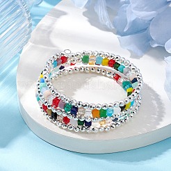 Non-magnetic Synthetic Hematite Bead & Glass Bangle Making&nbsp;BJEW-JB10988