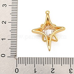 Rack Plating Brass Micro Pave Cubic Zirconia Pendants&nbsp;KK-U035-07G-02