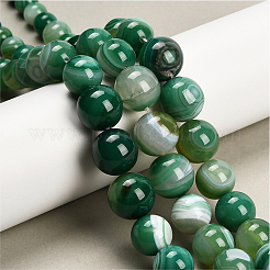 1 Strand  Natural Banded Agate Graduated Beads Strands&nbsp;G-PA0002-04B