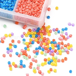 3500Pcs 7 Colors 12/0 Baking Paint Glass Round Seed Beads&nbsp;SEED-YW0001-26