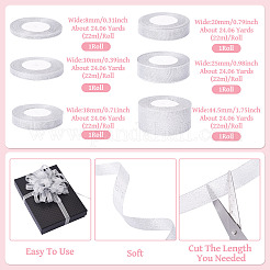 6 Styles 6 Rolls Polyester Ribbons&nbsp;SRIB-TA0001-27