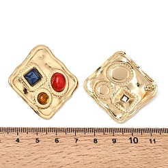 304 Stainless Steel Rhinestone Stud Earrings&nbsp;SA-CBAF6AD-26G-A