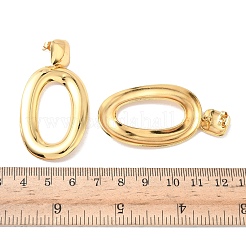 Oval 304 Stainless Steel Dangle Stud Earrings&nbsp;EJEW-B156-05G