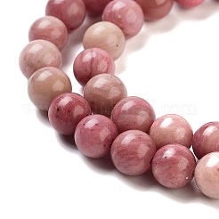Round Natural Rhodonite Beads Strands&nbsp;X-GSR6mmC018
