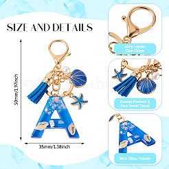 Star Resin & Shell Keychains&nbsp;KEYC-TAC00087-01A