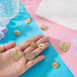 10Pcs 5 Styles Brass Pendants&nbsp;KK-TA0008-41