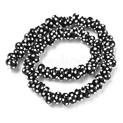 Spray Painted Opaque Glass Enamel Beads&nbsp;GLAA-G128-01