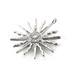 Brass Micro Pave Cubic Zirconia Pendants&nbsp;KK-Q097-01P