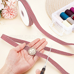 Polyester-cotton Ribbon&nbsp;OCOR-WH0048-04B
