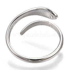 Non-Tarnish 304 Stainless Steel Snake Cuff Ring&nbsp;RJEW-N038-113P