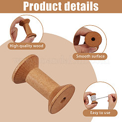 20Pcs Schima Wood Sewing Embroidery Thread Spool&nbsp;ODIS-GL0001-13