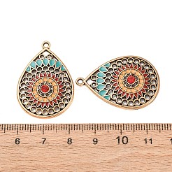 Alloy Enamel Pendants&nbsp;PALLOY-F319-06B-AG