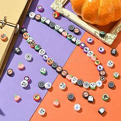 200Pcs 2 Styles Halloween Handmade Polymer Clay Beads&nbsp;CLAY-CJ0001-86