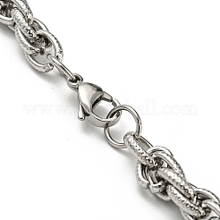 Non-Tarnish 201 Stainless Steel Rope Chain Necklace&nbsp;STAS-Z056-04P