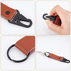 3Pcs 3 Colors Genuine Leather Belt Keychain&nbsp;DIY-CA0004-50