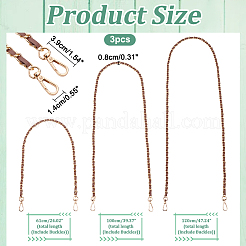 3Pcs 3 Style PU Leather Bag Handles&nbsp;PURS-WR0001-27B
