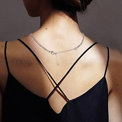 Anti-Tarnish 3Pcs 3 Style Rhodium Plated 925 Sterling Silver Chain Extender&nbsp;FIND-SZ0001-74P