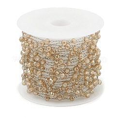 Glass Round Beaded Chains&nbsp;CHS-B003-04G
