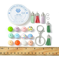 DIY Beaded Phone Charms Straps Keychain Making Kit&nbsp;DIY-FS0005-39C