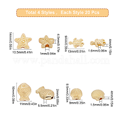 80Pcs 4 Style Rack Plating Alloy Beads&nbsp;FIND-SC0001-87