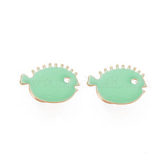 Cute Fish Enamel Pin&nbsp;JEWB-S012-002G-NF