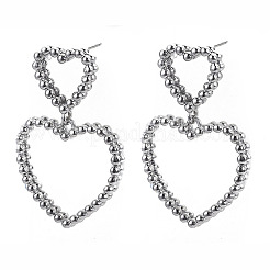 Brass Dangle Stud Earring&nbsp;KK-N232-105P-NF