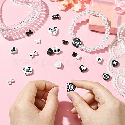 20Pcs 20 Styles Baking Paint Alloy Beads&nbsp;FIND-CJ0003-34