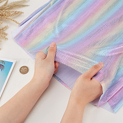 Rainbow Color Polyester Fabric&nbsp;DIY-WH0430-671