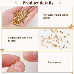 Brass Round Spacer Beads&nbsp;KK-PH0006-40C