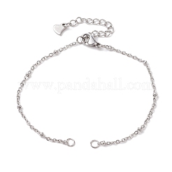 2Pcs 2 Colors 304 Stainless Steel Satellite Chain Bracelet Making&nbsp;AJEW-JB01277
