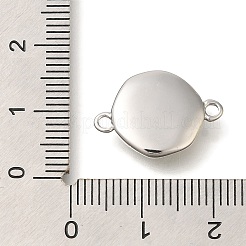Brass Pave Natural White Shell Flat Round Connector Charms&nbsp;KK-K388-79P
