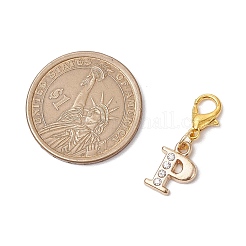 26Pcs Letter A~Z Alloy Rhinestone Pendant Decorations&nbsp;HJEW-JM02653