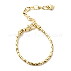 Brass Snake Chain Bracelets for Women&nbsp;BJEW-H639-08G