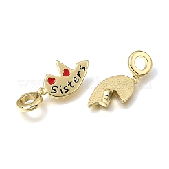 Brass Enamel European Dangle Charms&nbsp;KK-E802-07G
