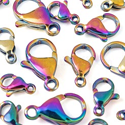 60Pcs 4 Style Ion Plating(IP) 304 Stainless Steel Lobster Claw Clasps&nbsp;STAS-LS0001-46MC