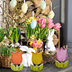 PVC Tulip Sculpture Display Decorations&nbsp;DJEW-WH0058-41