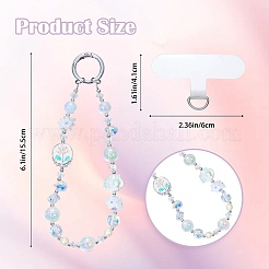 1Pc Glass Mobile Straps&nbsp;AJEW-SZ0002-95C
