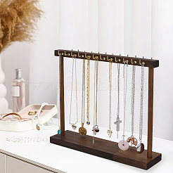 2Pcs Wood Necklace Organizer Display Stands&nbsp;NDIS-WH0016-15A-01