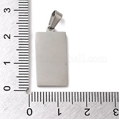 Non-Tarnish 304 Stainless Steel Stamping Blank Tag Pendants&nbsp;STAS-B053-03P