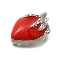 Brass Micro Pave Cubic Zirconia Pendants&nbsp;KK-A245-09P