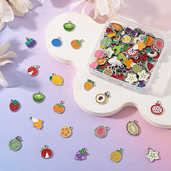 120Pcs 30 Styles Fruit Alloy Enamel Charms&nbsp;ENAM-TA0003-42