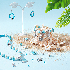 Synthetic Turquoise & Shell Beads Set&nbsp;DIY-GA0002-80