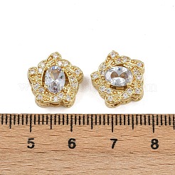 Brass Pave Cubic Zirconia Multi-strand Links&nbsp;ZIRC-F145-05H-01