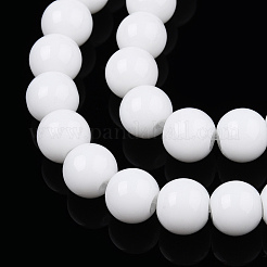 Opaque Solid Color Glass Beads Strands&nbsp;GLAA-T032-P6mm-02