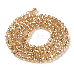 Transparent Electroplate Glass Beads Strands&nbsp;GLAA-H021-01B-PL01