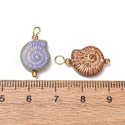 Baking Paint & Golden Metal Enlaced Glass Pendants&nbsp;GL-CBA010C-14G